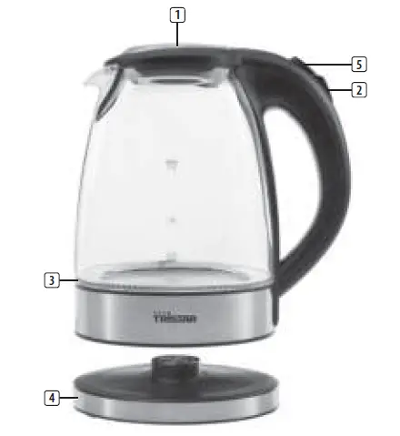 TRISTAR WK-3377 LED Glass Kettle fig 1