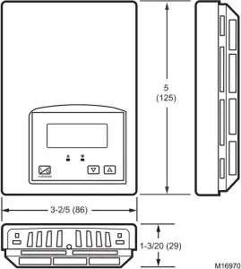 Fig. 2. Thermostat dimensions in inches (mm)