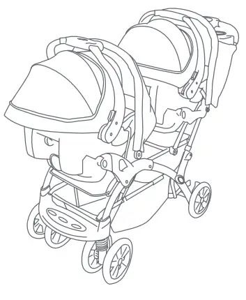 babytrend NC76XXX Sit-N-Stand Double Stroller - fig 24