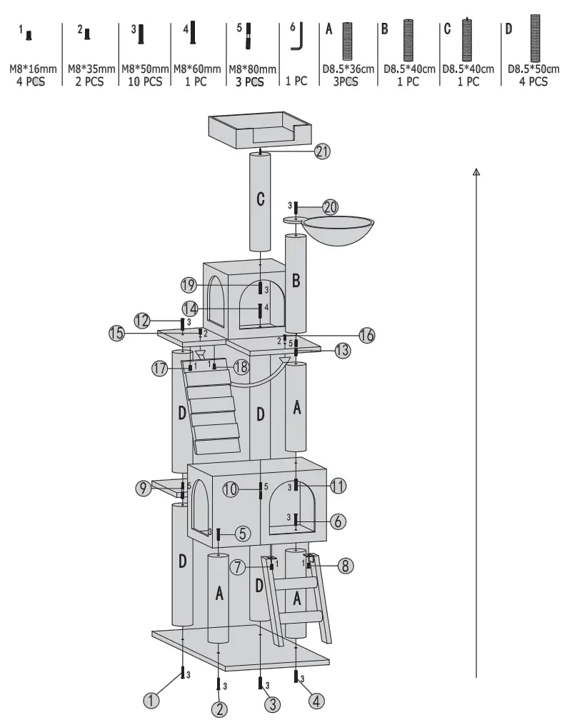 KERBL 81566 Creativ Cat Tree - Fig