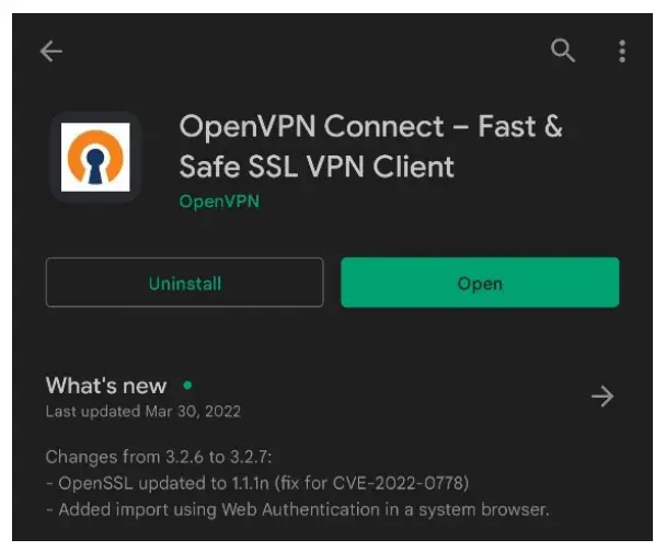 Apps OpenVPN Connect App-fig1
