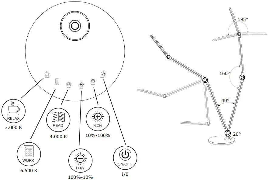 LeuchtenDirekt NIKLAS LED Table Lamp - Figure 2