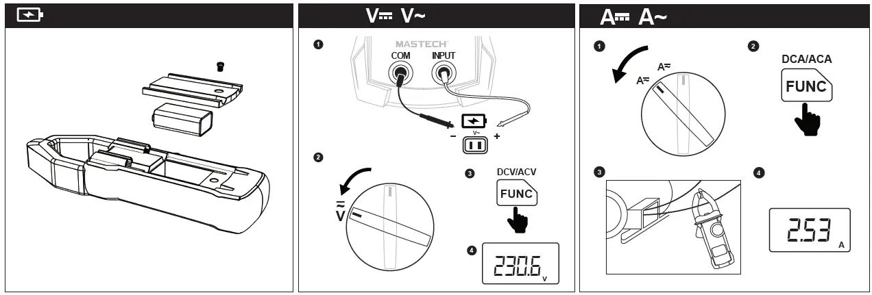 MASTECH MS2125A AC-DC Clamp Meter FIG 7