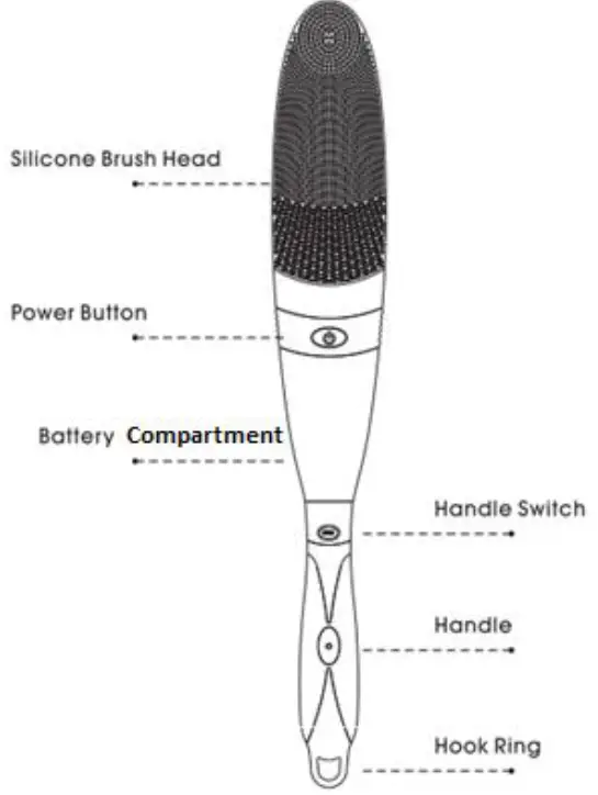 vivaDia K106 Long Handle Silicone Massage Bath Brush 4