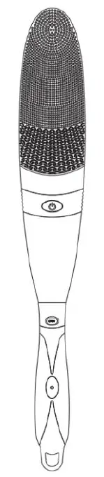 vivaDia K106 Long Handle Silicone Massage Bath Brush