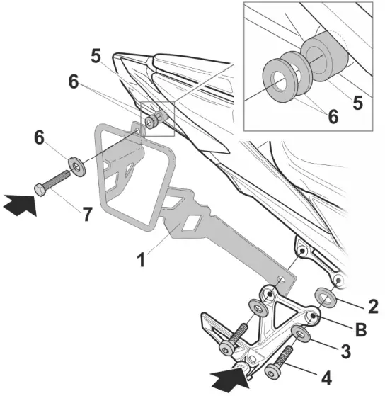 SHAD H0CB51SR SR Saddlebag Racks Honda B02