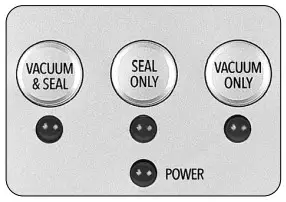 PowerXL VS2 Duo NutriSealer Food Vacuum Sealer Machine - CONTROL PANEL