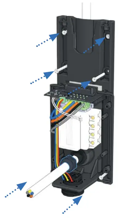 Screwing the backplane to the wall