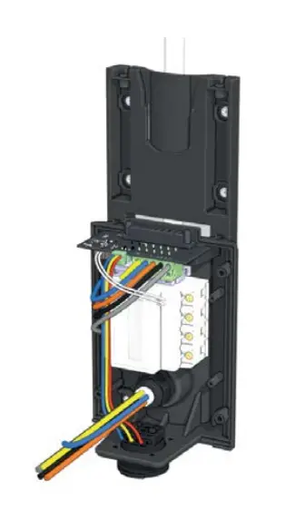 Stripping the insulation from the cable