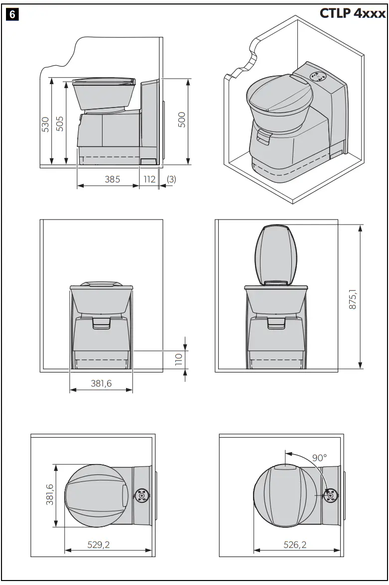 DOMETIC CT4050 Water And Sanitation Cassette Toilets - fig 5