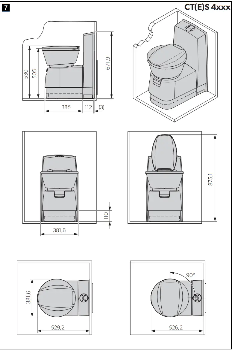 DOMETIC CT4050 Water And Sanitation Cassette Toilets - fig 6