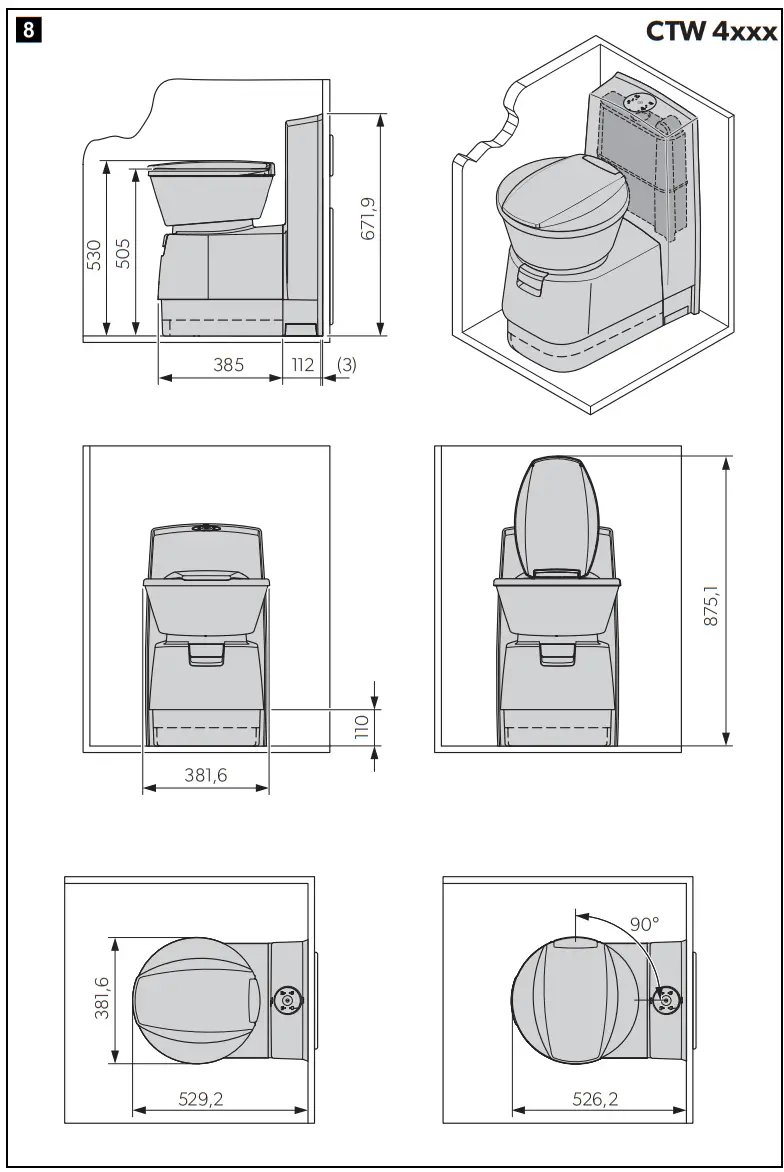 DOMETIC CT4050 Water And Sanitation Cassette Toilets - fig 7