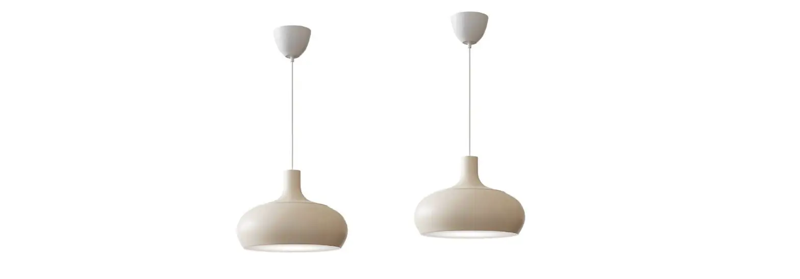 Ikea Växjö Beige Pendant Lamp Instruction Manual