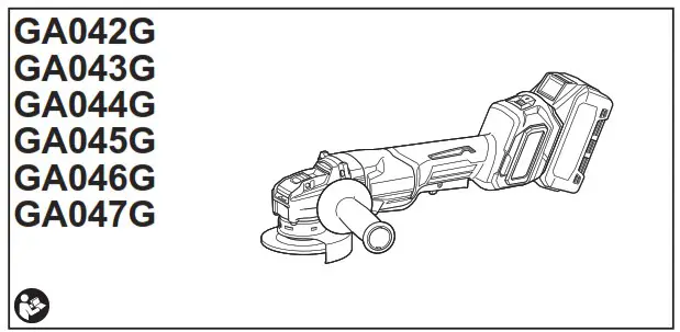 makita GA042G Cordless Angle Grinder - product Overview 1