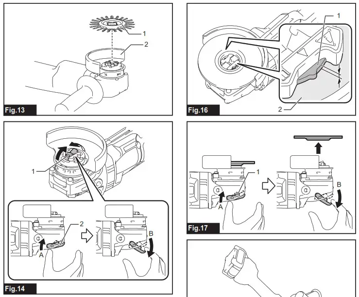 makita GA042G Cordless Angle Grinder - product Overview 6