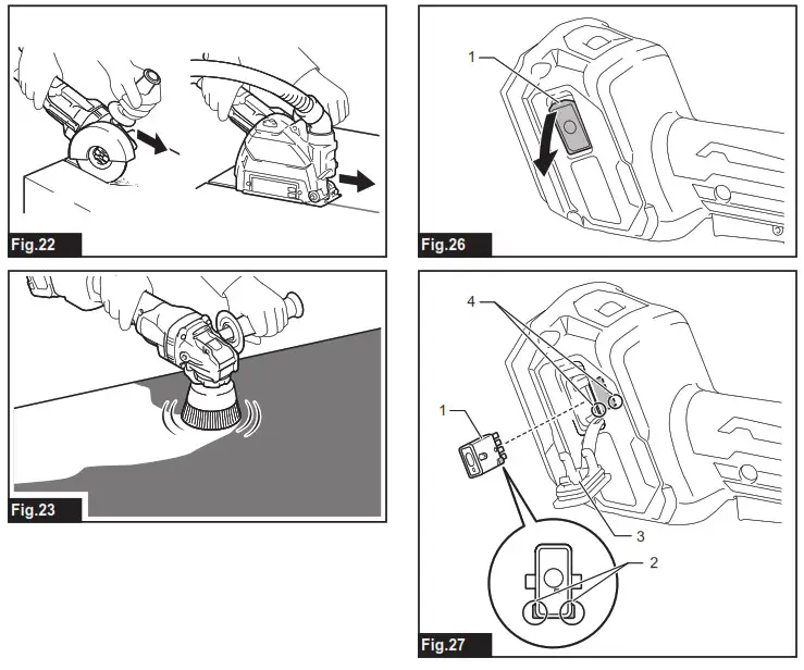 makita GA042G Cordless Angle Grinder - product Overview 9