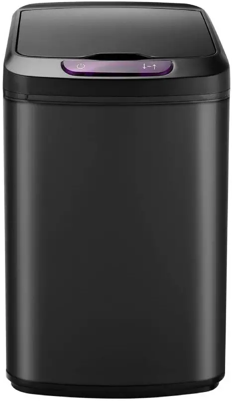 HANOVER-HTRASH9L-5-9L-Black-Stainless-Steel-Trash-Can-product