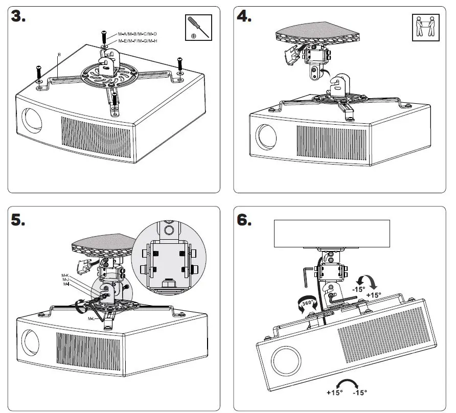 connect IT CMF-6020-BK Projector Mount-fig-5