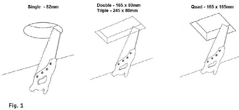Knightsbridge-AMA3TSBC-Ambar-Brushed-Chrome-Tri-Tilt-Square-Downlight-FIG-1