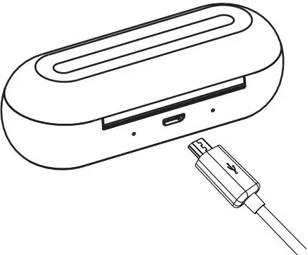 DENVER True Wireless TWE-50 TWS Earbuds - Charging the dock