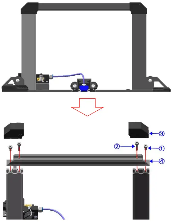 HURAKAN Dual Z Axes Upgrade Kit - Step 1