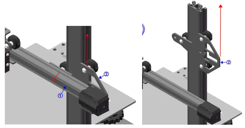 HURAKAN Dual Z Axes Upgrade Kit - Step 2 b