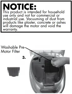 vacuum-pre-motor filter