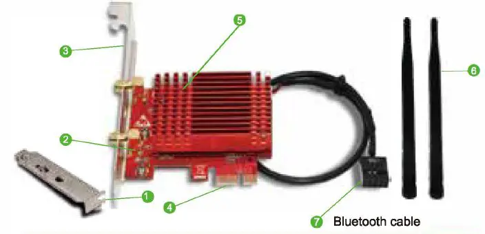 FEBSmart FS-AC85BT PCI Expresso Wireless AC Dual Band Wi-Fi Adapter fig1