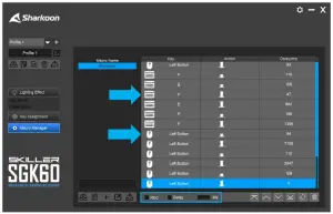 Sharkoon SGK60 Skiller Mechanical Keyboard-Macro Manager4