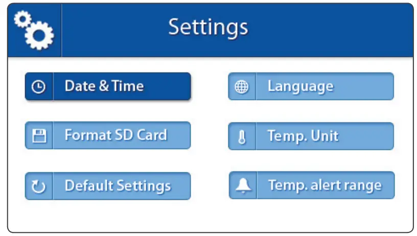 LUVION PT2 Prestige Touch 2 Monitor -SETTINGS