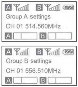 Saramonic UwMic9S Mini UHF Wireless Microphone System User Manual - Channel on off setting