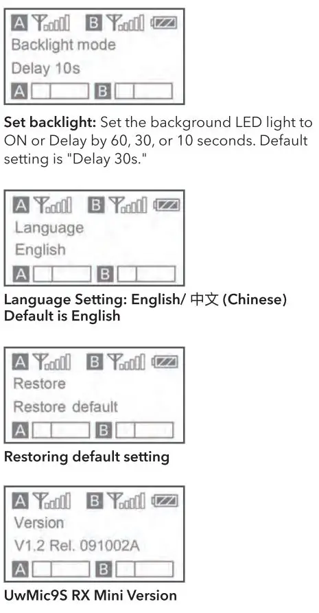 Saramonic UwMic9S Mini UHF Wireless Microphone System User Manual - Infrared matching function