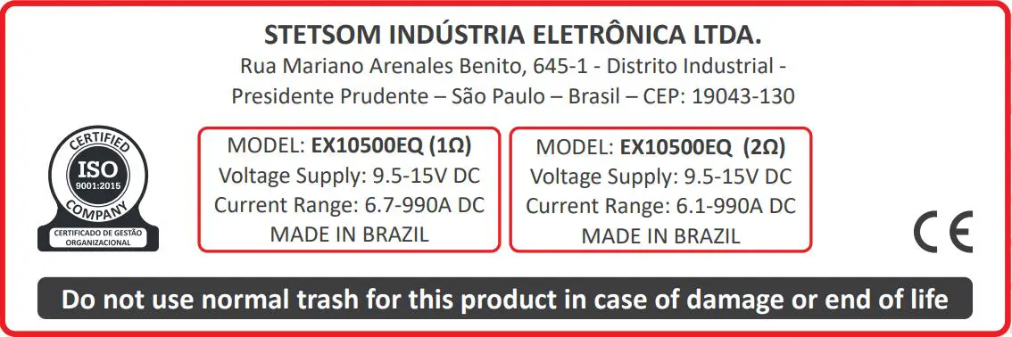 STETSOM EX10500EQ Automotive High Power Car Audio Amplifier User Manual - Certified