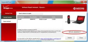 Figure 24 Repair button