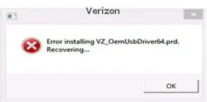 Figure 3 Installation Error