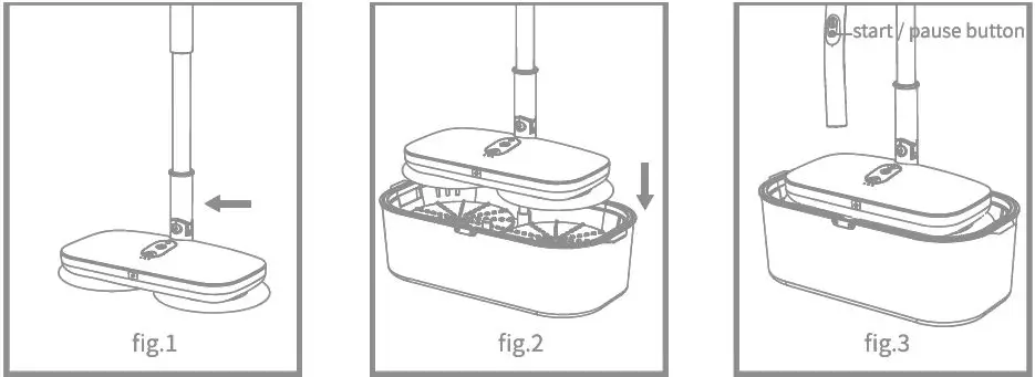 BEVIMI 2AZEP-YDMOP Hand Held Electric Mop Instruction Fig7