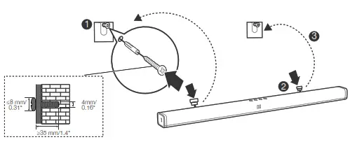Wall mount the Soundbar