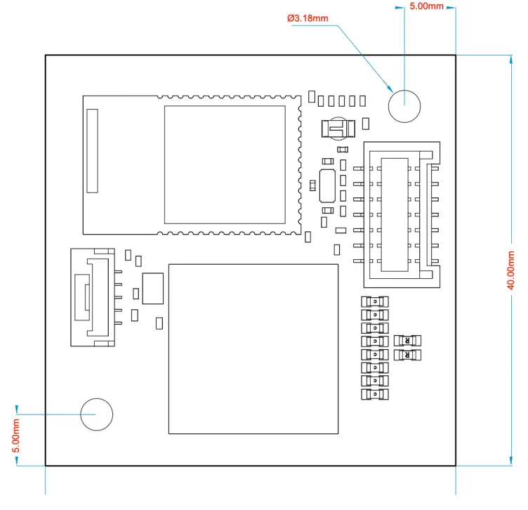 NORTH POLE ENGINEERING GEM3NFC WiFi Module - Dimensions