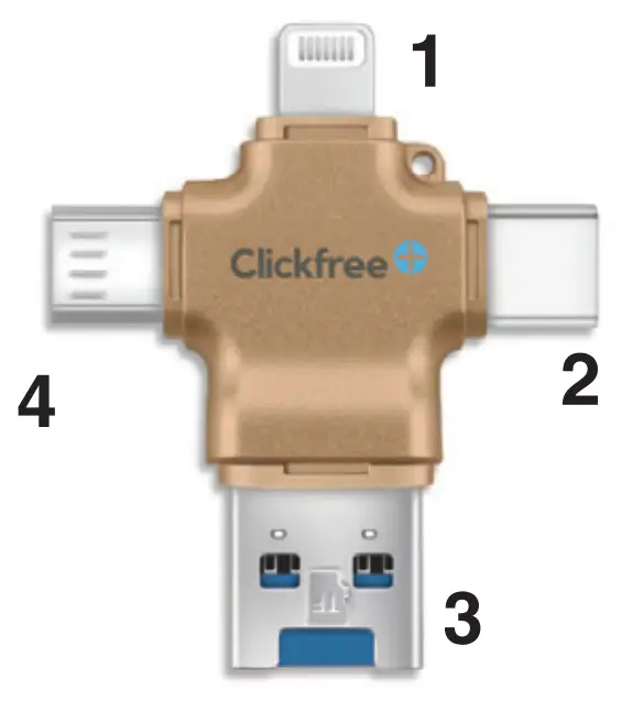 clickfree iOS Photo Backup and Storage Expansion - connections