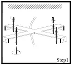 Johan Lewis Ada 3 light Ceiling pendant Step 1