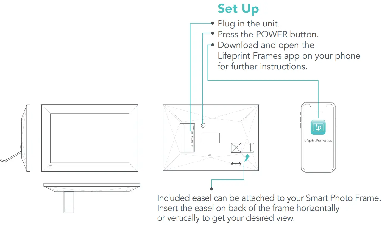 Lifeprint LPWPF100B Smart Photo Frame - Fig1