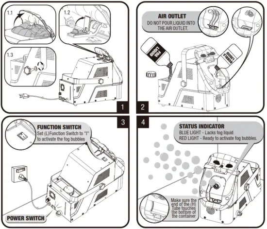 HOME ACCENTS Holiday 842445139743 Bubble Fogger Machine - Fig