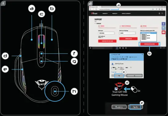 Trust GXT 940 Xidon PC Laptop RGB Gaming Mouse - FIG 1
