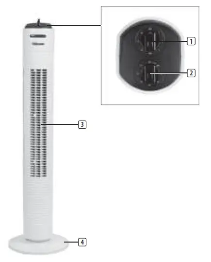 TRISTAR VE-5806 Tower Fan-fig-1