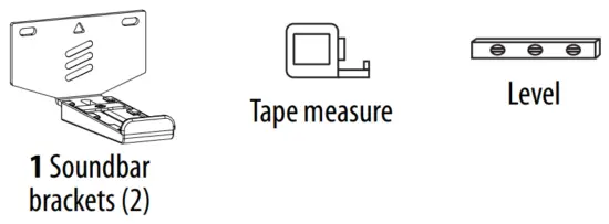 BEST BUY essentials BE SBM110 Wall Mount Soundbar Bracket Kit - Determining