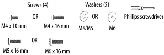 BEST BUY essentials BE SBM110 Wall Mount Soundbar Bracket Kit - You’ll need