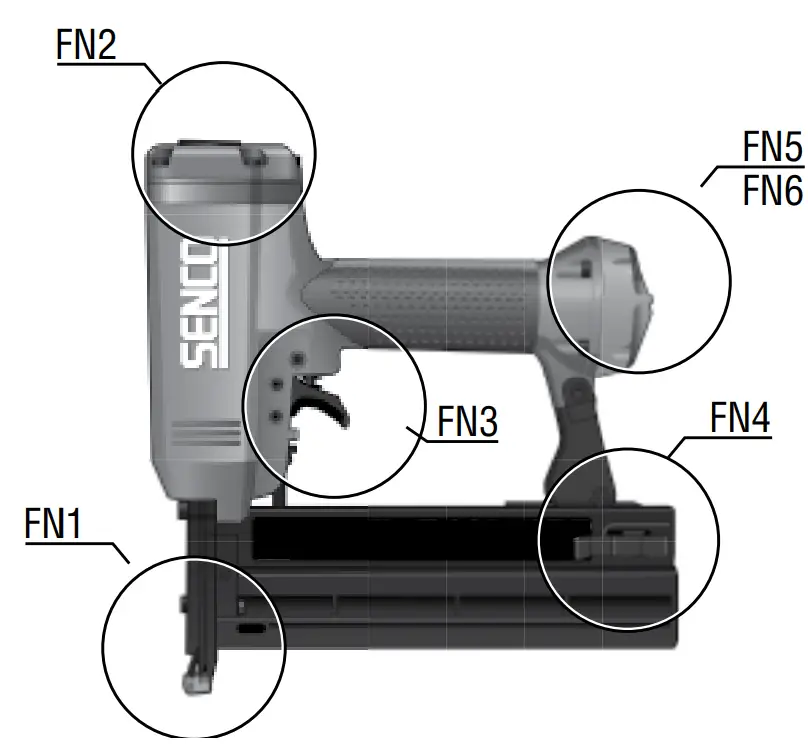 SENCO FinishPro16XP 65mm Second Fix Air Nail Gun - Framing Naile 1