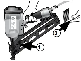 SENCO FinishPro16XP 65mm Second Fix Air Nail Gun - Framing Naile 3