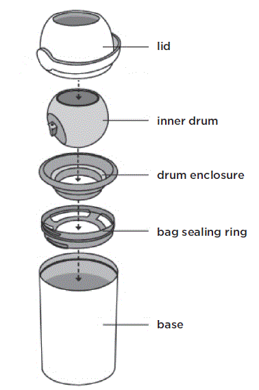 vital-baby-443860-HYGIENE-Odour-Trap-Nappy-Disposal-System-FIG-1