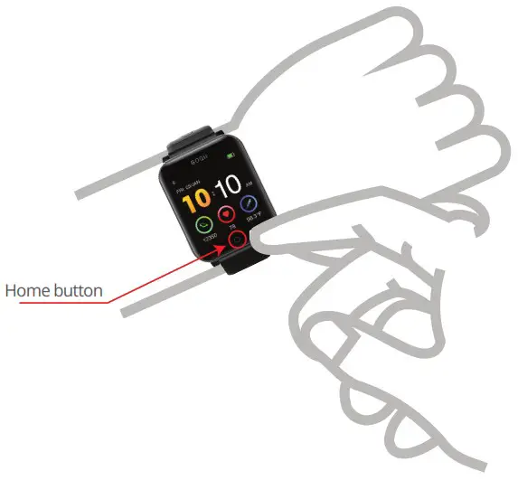 GOQii Smart Vital Smart Watch - HOME BUTTON ON THE